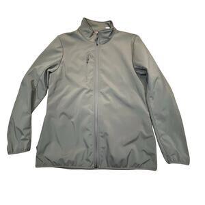 United Airlines Women’s Medium Softshell Jacket Gray Full Zip Workwear
